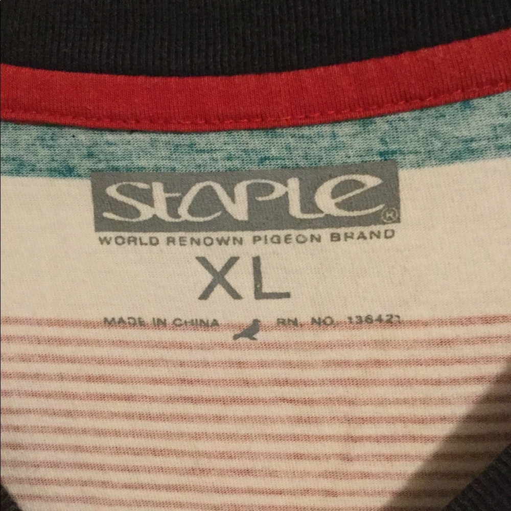 Staple multi-striped pocket tee
